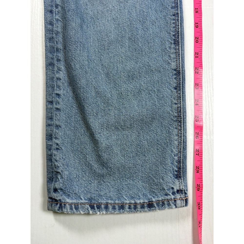 American Eagle Ex-Boyfriend Strigid Light Wash Relaxed Straight Jeans Womens 4R - Picture 16 of 16